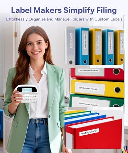 VolenGo M950 Label Maker, Rechargeable Backlit Portable Bluetooth Labeler Machine with Tapes, Inkless Label Printer for 12mm Name-Tags/Daycare-Labels/File-Labels, Teacher Gifts, School Office Supplies 7