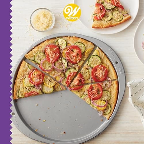 Wilton Recipe Right 12-Inch Pizza Pans, 2-Piece Set, Steel 6