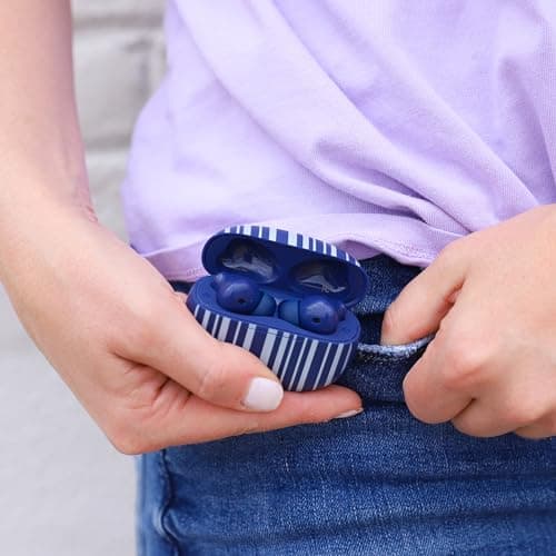 Packed Party True Wireless Earbuds Bluetooth V5.3 Headphones with Charging Case, IPX5 Waterproof, Up to 20 Hours of Battery Life (Navy Baby) 9