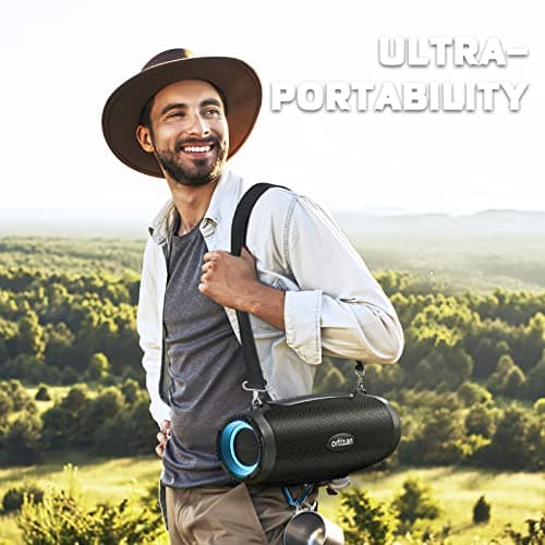 Ortizan 80W Bluetooth Speaker - Powerful Sound and Deep Bass, Portable Wireless, IPX7 Waterproof, 12H Playtime, Power Bank, EQ, USB, LED Lights - Outdoor Loud Subwoofer Boombox for Party, Camping 8