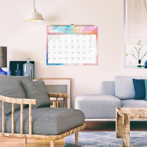 Lbylyhxc 2026 Calendar - Includes January 2026 to December 2026-12 Monthly Wall Calendar 2026, 14.8 x 11.5 Inches.Thick Paper with Julian Dates and Block for New Year and Christmas Presents (Large Colorful) 7