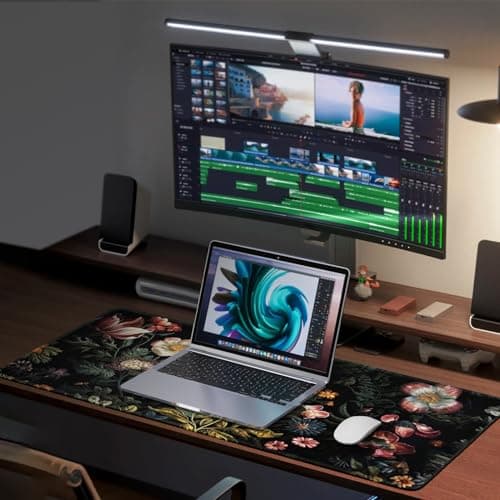 HAOCOO ​​Vintage Aesthetic​​ Floral Plant Desk Mat, Desk Matt for Desktop, Large Mouse Pad Drom Decor, Keyboard Mats for Desk, Computer Desk Cover Mat for Office, Home and School Accessories 8