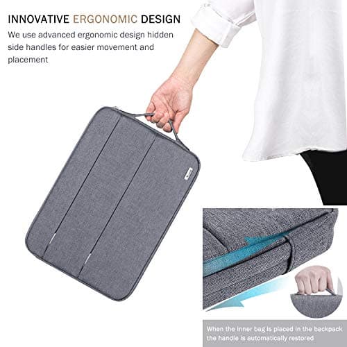Voova 15.6 16 Inch Laptop Sleeve Case Compatible with MacBook Pro 16 M1/M2/M3/M4 Max 2019-2025, 15.6-16” Hp Lenovo Acer Asus, Waterproof Slim Computer Bag Cover with Handle, Grey 6