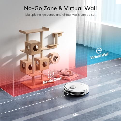 ILIFE A30 Pro Robot Vacuum and Mop, Self Emptying Station for 60 Days, 5000Pa Suction, LiDAR Navigation, No-Go Zones, 2.4G WiFi/App/Alexa/Remote Control, Clean Hard Floors to Medium-Pile Carpet, 110V 5
