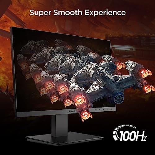 KOORUI 23 Inch Computer Monitor, FHD 1080p 100Hz, VESA Mountable, Adpitive Sync, Eye Care and Tilt, Black 5