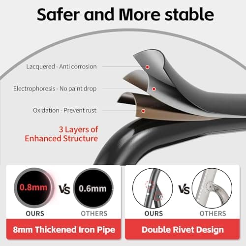 Step Ladder Foldable Folding Stool - for Home Adults Kitchen 3 Stepping Extension Tall Heavy Duty with Handrails - Closet Stepstool Stair Ladders Extendable Stepladder for Indoor House 600Lbs 3