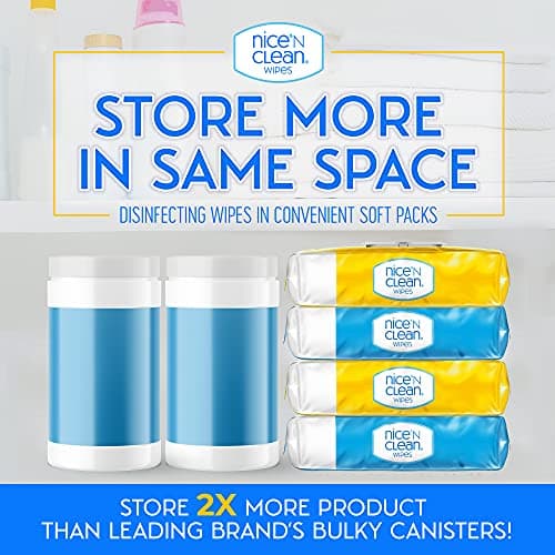Nice 'N Clean Disinfecting Surface Wipes 304ct | Cleans & Disinfects Home & Kitchen Surfaces | Fresh & Lemon Scent 8