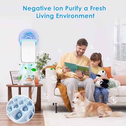 PVACG Plug In Air Ionizer Purifier for Home Mini Air Purifier for Small Room Quiet Working Air Freshener for Office, Bedroom,Living Room,Portable Air Purifiers Odor,Pets Smell - Air Cleaner(4Pack) 6