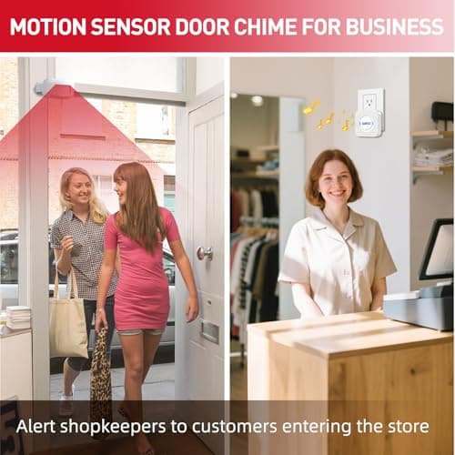 CallToU Wireless Motion Sensor Alarm Indoor Motion Detector Alarm, Bed Alarms for Elderly Dementia Patients, Motion Sensor Door Chime with 500 FT Range, 5 Adjustable Volume 2 Sensor + 1 Receiver 5