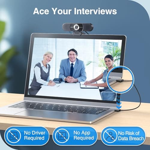 EMEET C980 PRO 3-in-1 4K Webcam with Microphone and Speaker, 60°-98° Wide Angle Webcam w/ 4 Noise Cancel Mics, 2 Speakers, Fixed Focus, Magnetic Privacy Cover, Great for Group and Personal Video Calls 6