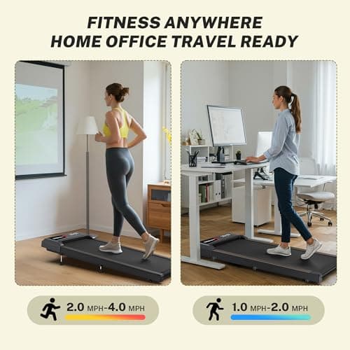 WELLFIT Walking Pad Treadmill with Incline/Decline,300+ lbs Capacity,2.5HP Quiet Standing Under Desk Walking Jogging Running Machine for Apartment Office Home,Works with Apps & Remote Control 6