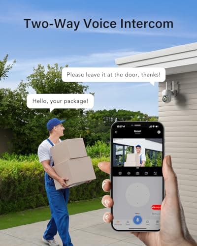 ANNKE Outdoor Wireless Camera, 360° Pan & Tilt, 5MP Camera for Home Security, Auto Tracking, 2 Way Audio, Human Detection, PIR Detection, Night Vision, up to 128G, Alexa, IP66 8