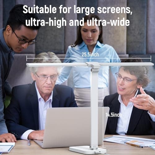 Mefine Bright LED Desk Lamp for Home Office - Dual Swing Arm Eye-Caring Architect Task Lamp, Adjustable Foldable Table Lamp, Dimmable Touch Control Desktop Lamp 5 Lighting Modes for Work/Study 6