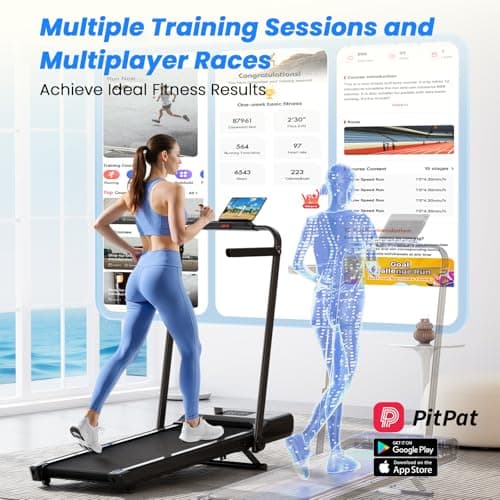 Superun Walking Pad Treadmill with Incline and Handle Bar, 3.0 HP Foldable Treadmills 300LBS Capacity Folding Walking Pad 3 in 1 Under Desk Treadmill Remote Control with APP 6