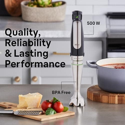 Braun MultiQuick 7 3-in-1 Immersion Blender with Food Processor – Powerful Handheld Electric Stick Blender - Emulsifier for Chopping, Beating & Whisking - Ideal for Soup, Puree, Smoothies & More 5