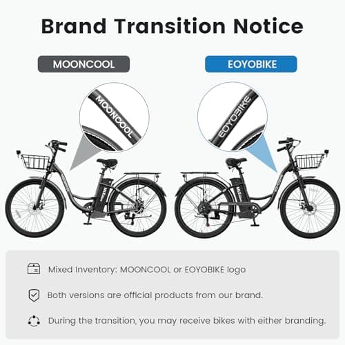 MOONCOOL Electric Bike for Adults, 700W Peak Power 7 Speed Step Through Electric Cruiser Bike, 40 Miles Electric Bicycle with 36V 10.4Ah Battery, Aluminum Frame City Commuter E Bikes for Women, Men 6