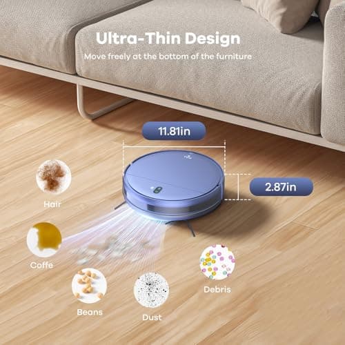 ZCWA Robot Vacuum and Mop Combo,2.4GHz WiFi Link Vacuum Robot,4 Cleaning Mode Robotic Vacuums Cleaner,APP/Remote Aspiradora Robot,Self-Charging Robot Vacuum for Pet Hair,Stains,Carpets,Corner 5