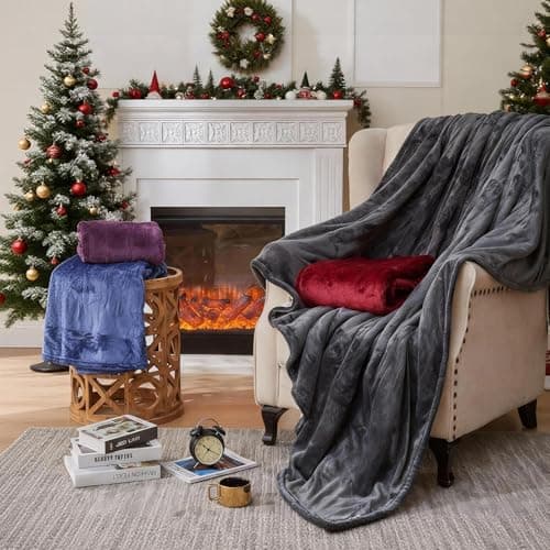 DANENOSA Electric Heated Blanket Queen Size 84''x90'' Soft Flannel & Sherpa Electric Blanket with 10 Heating Levels, Automatically Shut Down After 8h with Overheat Protection Machine Washable 8