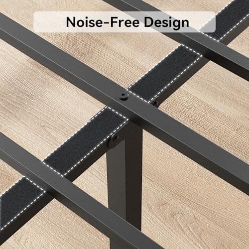 BedsPick Full Bed Frame with Headboard and Footboard, Metal Platform Bed Frame with Round Corner Ball, 1200 LBS Heavy Duty Steel Slats Support, No Box Spring Needed/Noise-Free/Easy Assembly, Black 7