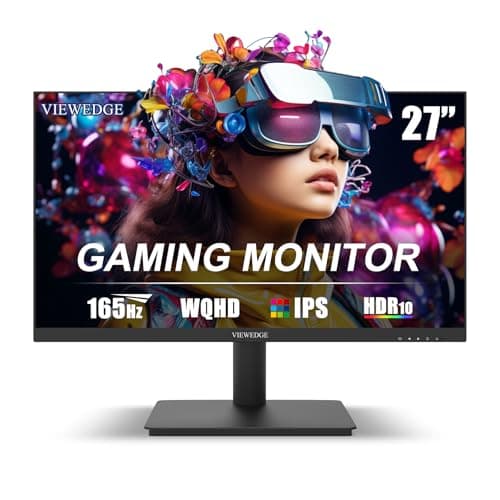 Viewedge 27 Inch WQHD 2560 x 1440 PC Gaming Monitor, 165Hz/144hz 1ms IPS Computer Monitor with HDR, 120% sRGB Bluelight Filter,Wall Mounted and 2HDMI &1DP Port