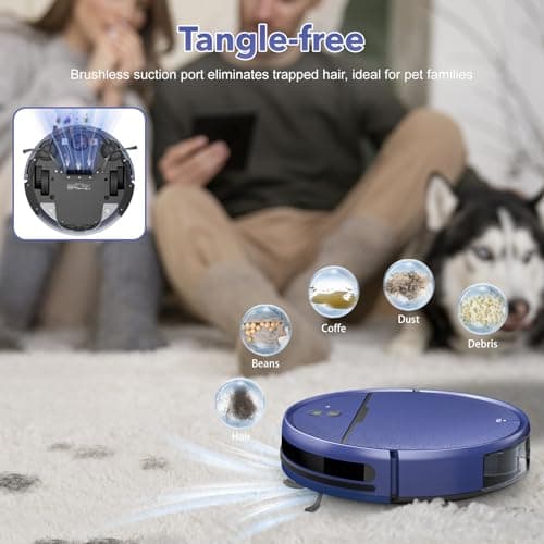 Robot Vacuum and Mop Combo, 2 in 1 Robot Vacuum Cleaner with WiFi/App, Smart Robotic Vacuums with Strong Suction, Schedule, Self-Charging, Slim, Quiet, Ideal for Hard Floor, Pet Hair, Low Pile Carpet 6