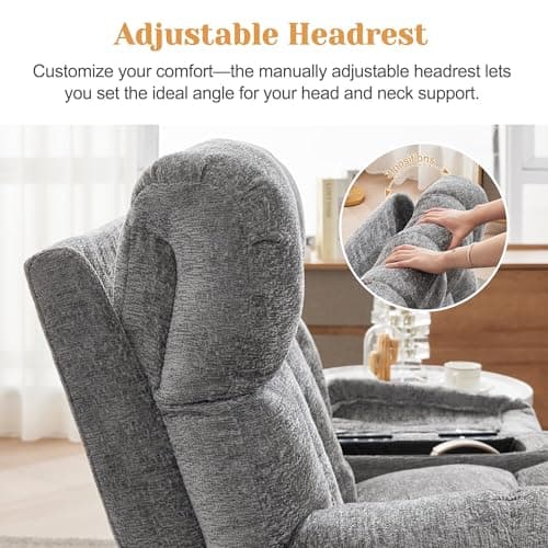 Korser Oversized Dual Motor Power Lift Recliner for Elderly with Adjustable Headrest, Extra Wide Recliner Chairs with Massage and Heat, Electric Lift Chair with Storebox Cupholder, USB Ports, Type C 7