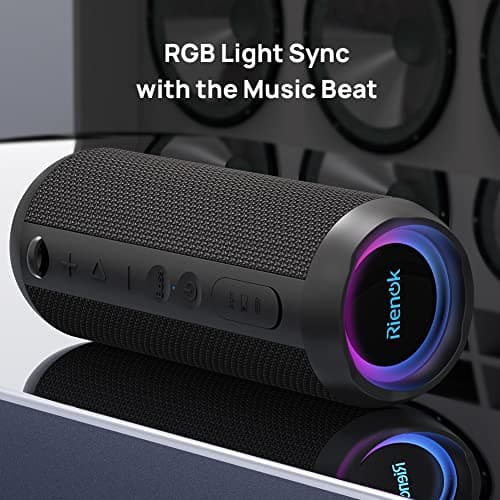 RIENOK Portable Bluetooth Speaker 30W Dual Pairing True Wireless Stereo HD Sound IPX7 Waterproof Outdoor Sport Shower Wireless Speaker Bluetooth 5.3 for Home Party 9