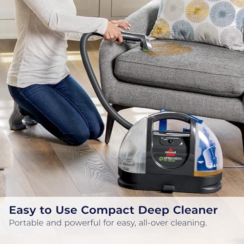 Bissell Little Green Pet Deluxe Portable Carpet Cleaner and Car/Auto Detailer, 3353, Gray/Blue 5
