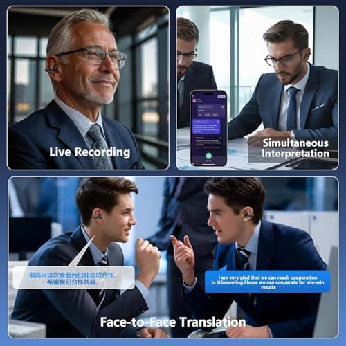 Boytond AI Translation Earbuds Real Time 144 Languages 60H Playtime Translator Ear Buds Audifonos Traductores Inglés Español Wireless Earphones Bluetooth Headphones for Travel Business Meeting01 6