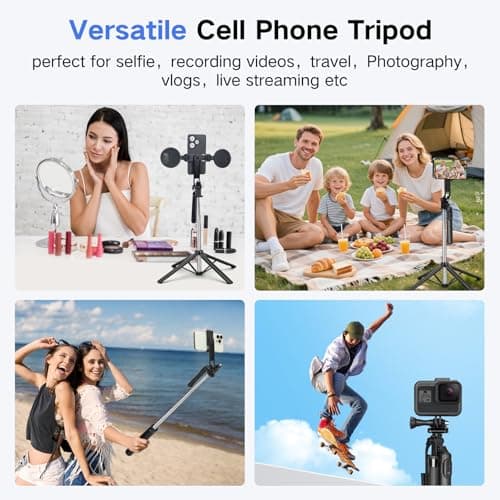 Metal Selfie Stick Tripod for iPhone with Light,70 inch Cellphone Selfiestick with Remote,Phone Tripod Holder for Video Recording,Portable Travel Selfie Stick Compatible with iPhone,Android and Gopro 5