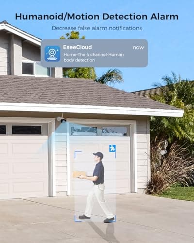 Hiseeu Wireless Security Camera System Outdoor, 3MP WiFi Camera for Home, 16CH WiFi-Pro 8 Cam-Kit, 2-Way Audio, Color Night Vision, IP66 Waterproof, 3TB Storage, 24/7 Recording, No Monthly Fees 6