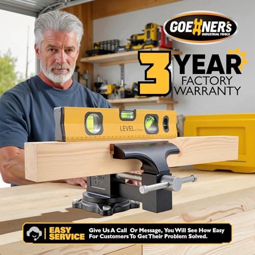 6-Inch Bench Vise, Vice for Workbench with Heavy Duty Forged Steel Construction, Built-in Pipe Jaw and Swivel Base, Table Vise for Woodworking, Home Workshop Use and DIY Job 7