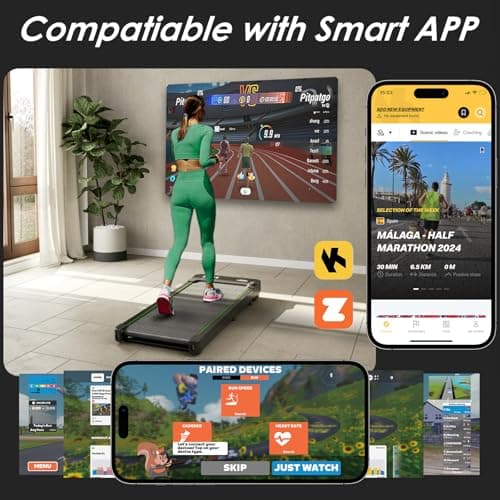 3 in 1 Treadmill, Portable Under Desk Walking Pad with Incline for Home/Office, Remote Control, LED Display 5