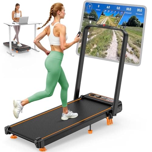 Walking Pad with 10% Incline & Handle Bar, Low Noise Walking Pad Treadmill for Home Small, Upgrade 3.5HP Treadmill with Incline, 4 in 1 Portable Compact Walking Pad with Incline/APP 350lbs