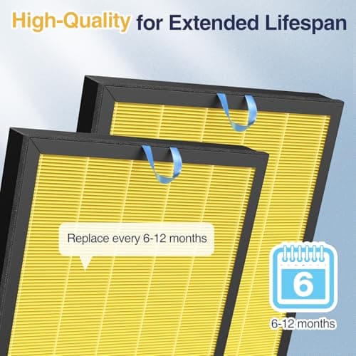 Vital 100S Pet Care Replacement Filter Compatible with LEVOIT Vital 100S and 100S-P Air Purifier, Vital 100S-P Pet Care Filter for Vital 100S-RF-PA, LRF-V102-YUS, 2 Pack, Yellow 6