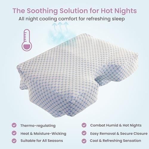 Wife Pillow Cover Only - Cooling Ice Pillowcase, All Around for Hot Sleepers. Pillowcase for Side, Stomach & Back, Neck & Shoulder -Cool Protector Soft Micro Cool2Cell Fabric - Machine Wash & Dryable 7
