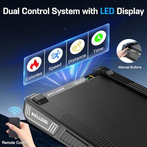 Walking Pad with Incline, Akluer Incline Treadmills for Home, 2.5 HP Under Desk Treadmill Small with Remote Control, Walking Pad Small Treadmill with LED Display 7