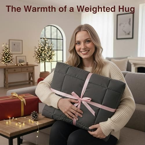 Skyrain Weighted Blanket for Adults (5lbs, 41” x 60”) Queen Size Breathable Heavy Weight Blanket for Sleeping,Soft Cotton Cooling Blanket with Premium Glass Beads,All Season Use,Machine Washable,Grey 7