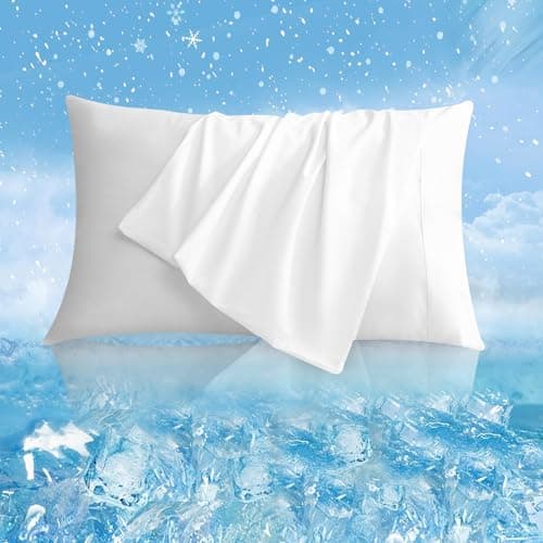 Bedlifes 100% Cotton Pillow Cases Standard Size-Egyptian Cotton Pillowcases Set of 2 -Queen-Organic Breathable Soft Cooling Cotton Pillow Covers for Hot Sleeper-20”X30”-White
