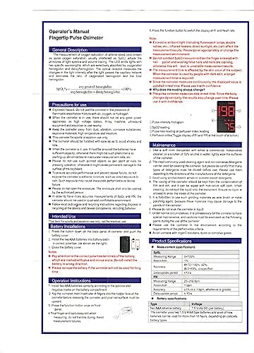 Pulse Oximeter Fingertip - HOLFENRY Oxygen Monitor Fingertip Mini SpO2 Pulse Oximeter Oxygen Saturation Monitor for SpO2/Heart Rate/PI Pulse Ox 8