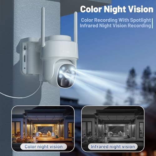 KKB 4G LTE Cellular Solar Security Cameras Wireless Outdoor, No WiFi Security Camera Built-in SIM Card, Unlimited Data, 2K HD Cam Color Night Vision, 355° Live View, PIR Motion Sensor, 2-Way Audio 7