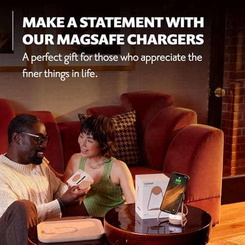 Courant MAG:3 Charger and Tray - Belgian Linen, Multi-Device Charger Compatible with MagSafe iPhones 16, 15, 14, 13, 12 or Wireless AirPod Cases (Camel) 6