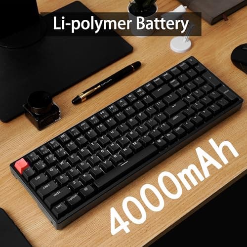 Keychron K4 QMK Wireless Custom Mechanical Keyboard, 96% Layout Bluetooth/USB-C Programmable, White Backlit Super Banana Switch NKRO Gaming Keyboard for Mac/Windows/Gamers, Version 3 5