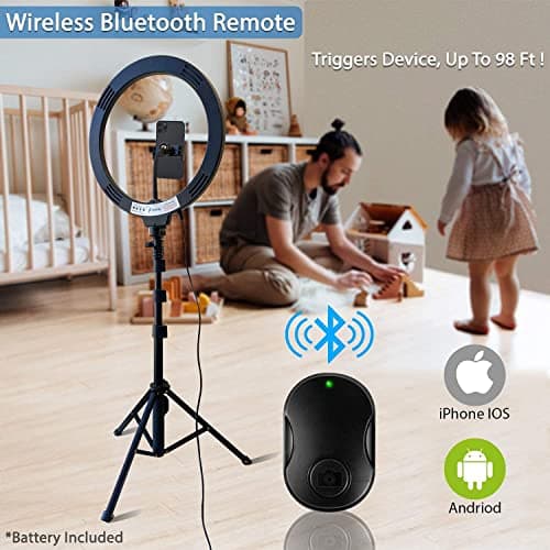 Fugetek 12" Selfie Ring Light with 68" Aluminum Tripod Stand, Bluetooth Remote, Extendable, for Video, Photos, Make Up, 3 Color Mode Controller, USB Powered, Apple & Android Compatible 7