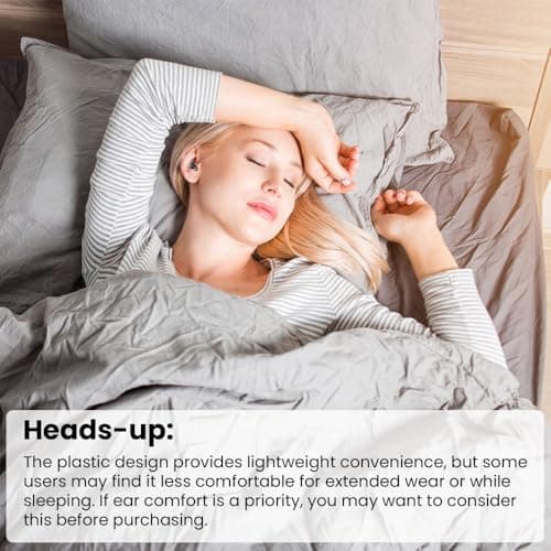 Piluyaa Sleep Earbuds Bluetooth in Ear Light-Weight Headphones, Mini Invisible Earplugs Small Design for Side Sleepers, 58H Playtime with Charging Case, Clear Calls& Noise Block-Black 8
