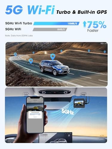 DDPAI 4K Dash Cam Front and Rear, Dual STARVIS 2 IMX678 IMX662 Dashcam,4K+1080P HDR Car Camera With Bulit-in 32G eMMC, 3K/60FPS,4G LTE Support,5G WiFi GPS, 3" IPS,Night Vision,24H Parking Mode,Z60 Pro 8