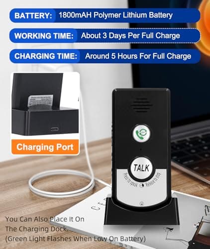 2 Way Voice Intercom - Super Long Range Wireless Intercom System for Home 5