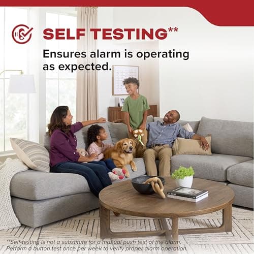 Kidde Smoke Detector, Hardwired with AA Battery Backup, Interconnectable, LED Warning Lights, 85 dB Alarm, 5-inches 6