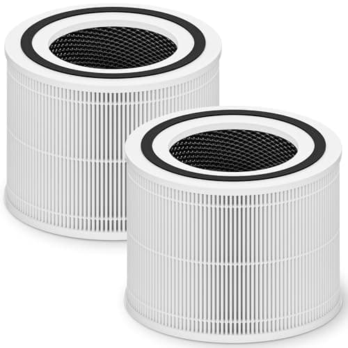 PETOX Core 300 Replacement Filter for LEVOIT Core 300 Core 300-P Core 300S Core 300S-P Vortex Air Air Purifier, 3-in-1 H13 Grade True High-Efficiency Activated Carbon, Core 300-RF, 2 Pack, White
