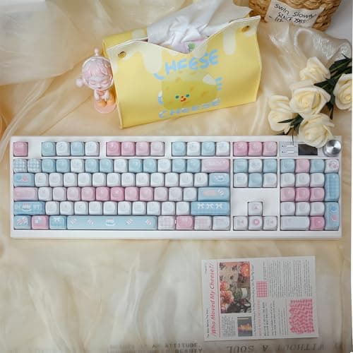 FKZ GMK104 Mechanical Keyboard Kit,VIA Programmable Full Size Hot Swap Gasket Custom RGB Gaming Barebones Keyboard with Screen&Knob Wireless BT5.0/2.4G/USB-C Wired NKRO DIY Kit (White) 8